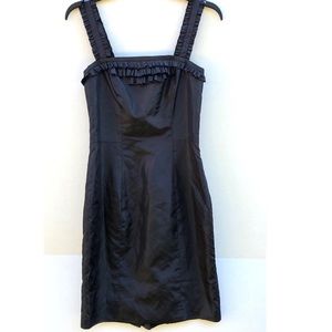 Betsey Johnson Womens size 2 black ruffle cocktail sleeveless dress NWT